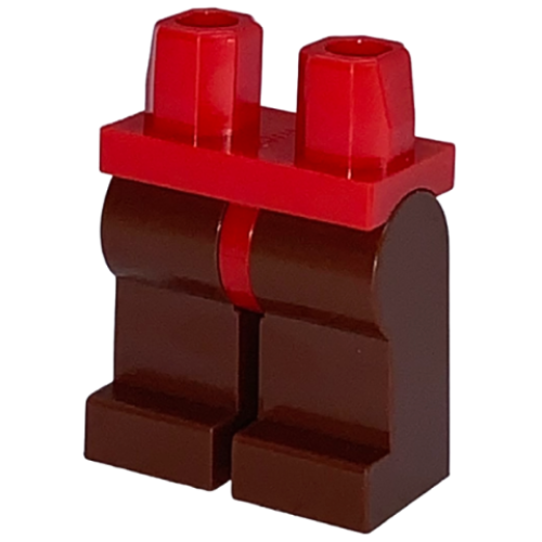 Деталь LEGO 970c88 Hips and Reddish Brown Legs - Red