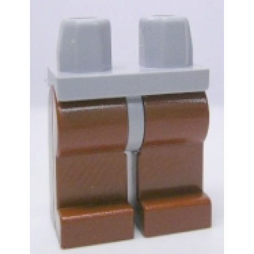 Деталь LEGO 970c88 Hips and Reddish Brown Legs - Light Bluish Gray