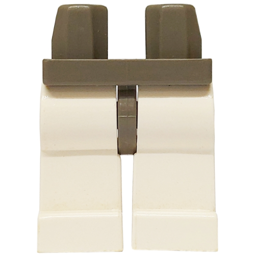 Деталь LEGO 970c01 Hips and White Legs - Dark Gray