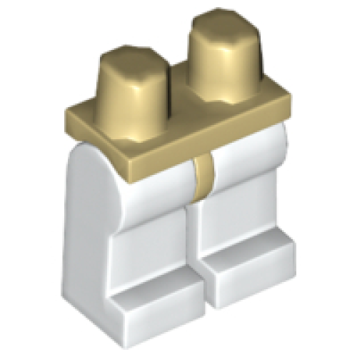 Деталь LEGO 970c01 Hips and White Legs - Tan