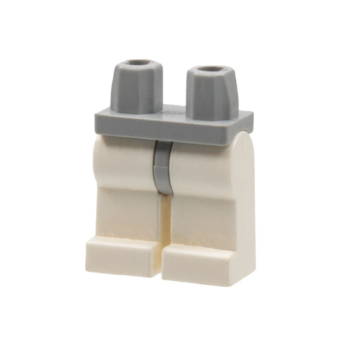 Деталь LEGO 970c01 Hips and White Legs - Light Bluish Gray