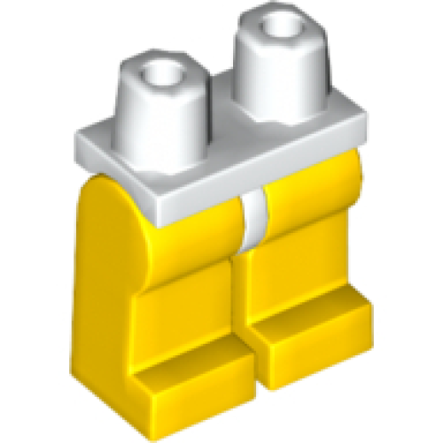 Деталь LEGO 970c03 Hips and Yellow Legs - White
