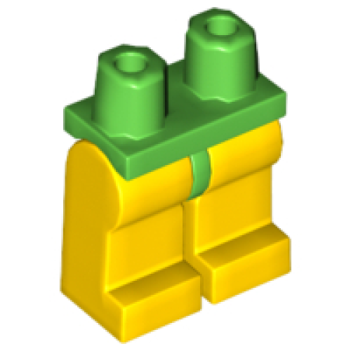 Деталь LEGO 970c03 Hips and Yellow Legs - Bright Green
