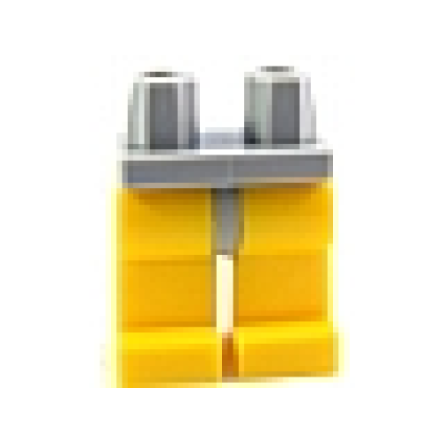 Деталь LEGO 970c03 Hips and Yellow Legs - Light Bluish Gray