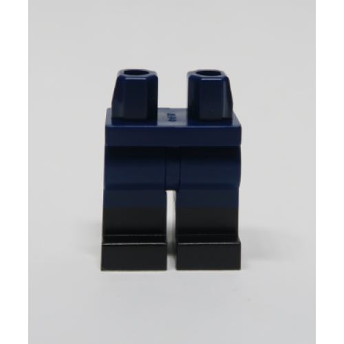 Деталь LEGO 970c00pb0411 Hips and Legs with Molded Black Lower Legs / Boots Pattern - Dark Blue
