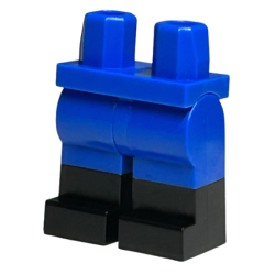 Hips and Legs with Molded Black Lower Legs / Boots Pattern - Blue Hips and Legs with Molded Black Lower Legs / Boots Pattern - Blue