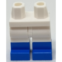 Hips and Legs with Molded Blue Lower Legs / Boots Pattern - White Hips and Legs with Molded Blue Lower Legs / Boots Pattern - White