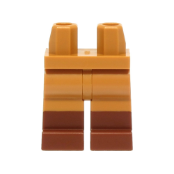 Hips and Legs with Molded Reddish Brown Lower Legs / Boots Pattern - Medium Nougat Hips and Legs with Molded Reddish Brown Lower Legs / Boots Pattern - Medium Nougat