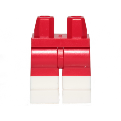 Hips and Legs with Molded White Lower Legs / Boots Pattern - Red Hips and Legs with Molded White Lower Legs / Boots Pattern - Red