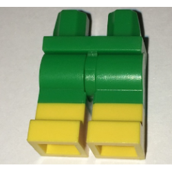 Hips and Legs with Molded Yellow Lower Legs / Boots Pattern - Bright Green Hips and Legs with Molded Yellow Lower Legs / Boots Pattern - Bright Green