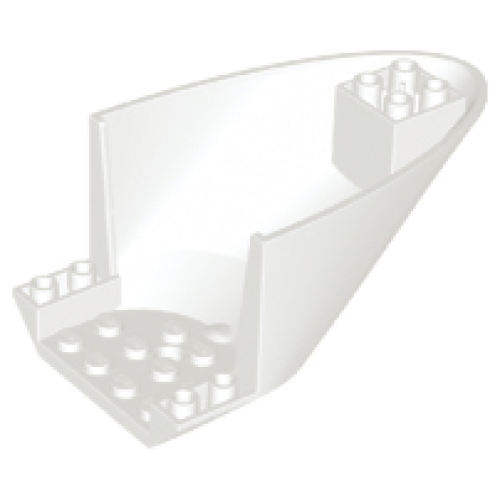 Деталь LEGO 87616 Aircraft Fuselage Aft Section Curved Bottom 6 x 10 - White