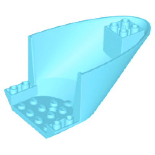 Деталь LEGO 87616 Aircraft Fuselage Aft Section Curved Bottom 6 x 10 - Medium Azure