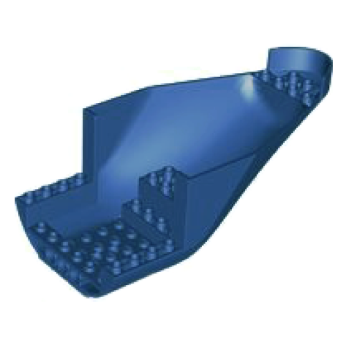 Деталь LEGO 67244 Aircraft Fuselage Aft Section Curved Bottom 8 x 16 with 2 Holes - Dark Blue