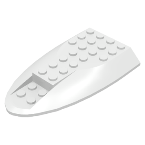 Деталь LEGO 87615 Aircraft Fuselage Aft Section Curved Top 6 x 10 - White