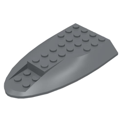 Деталь LEGO 87615 Aircraft Fuselage Aft Section Curved Top 6 x 10 - Dark Bluish Gray