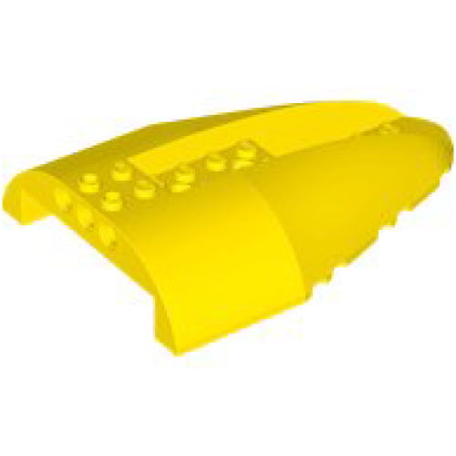 Деталь LEGO 67245 Aircraft Fuselage Aft Section Curved Top 8 x 12 with 6 Holes - Yellow
