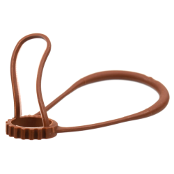 Belville Horse Bridle - Flexible Rubber - Reddish Brown
