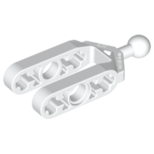 Деталь LEGO 6572 Technic, Steering Knuckle Arm with Tow Ball - White