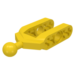 Technic, Steering Knuckle Arm with Tow Ball - Yellow