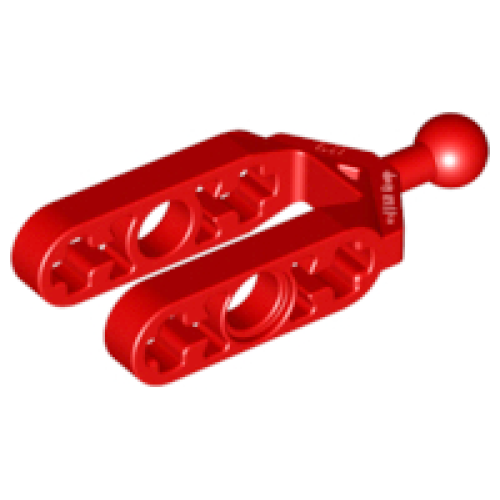 Деталь LEGO 6572 Technic, Steering Knuckle Arm with Tow Ball - Red