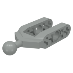 Technic, Steering Knuckle Arm with Tow Ball - Light Gray