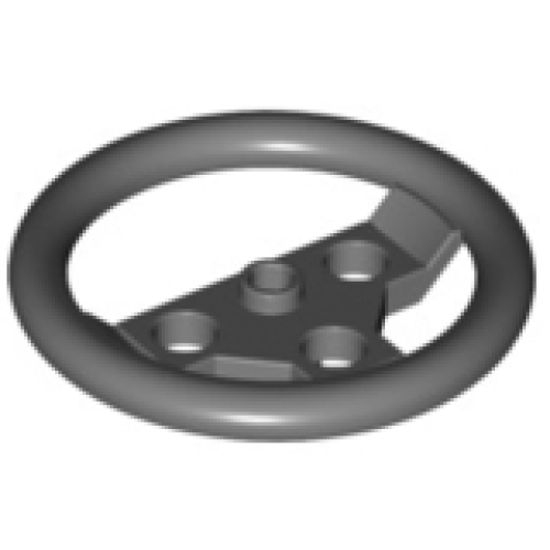 Деталь LEGO 2741 Technic, Steering Wheel Large - Dark Bluish Gray