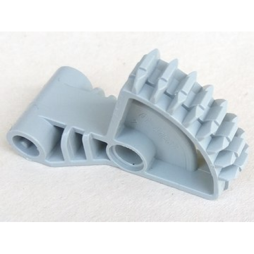 Деталь LEGO 41667 Technic, Arm 2 x 5 with 1/4 Gear 8 Tooth Double Bevel - Light Bluish Gray