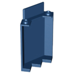 Panel 3 x 3 x 6 Corner Wall without Bottom Indentations - Dark Blue