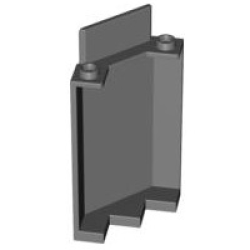 Panel 3 x 3 x 6 Corner Wall without Bottom Indentations - Dark Bluish Gray