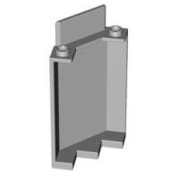 Panel 3 x 3 x 6 Corner Wall without Bottom Indentations - Light Bluish Gray