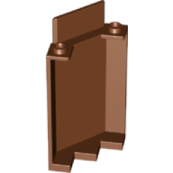Panel 3 x 3 x 6 Corner Wall without Bottom Indentations - Reddish Brown