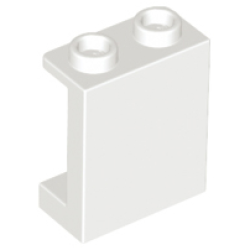 Panel 1 x 2 x 2 with Side Supports - Hollow Studs - White Panel 1 x 2 x 2 with Side Supports - Hollow Studs - White
