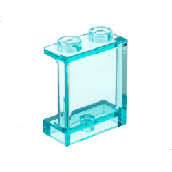 Panel 1 x 2 x 2 with Side Supports - Hollow Studs - Trans-Light Blue Panel 1 x 2 x 2 with Side Supports - Hollow Studs - Trans-Light Blue