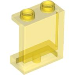 Panel 1 x 2 x 2 with Side Supports - Hollow Studs - Trans-Yellow Panel 1 x 2 x 2 with Side Supports - Hollow Studs - Trans-Yellow