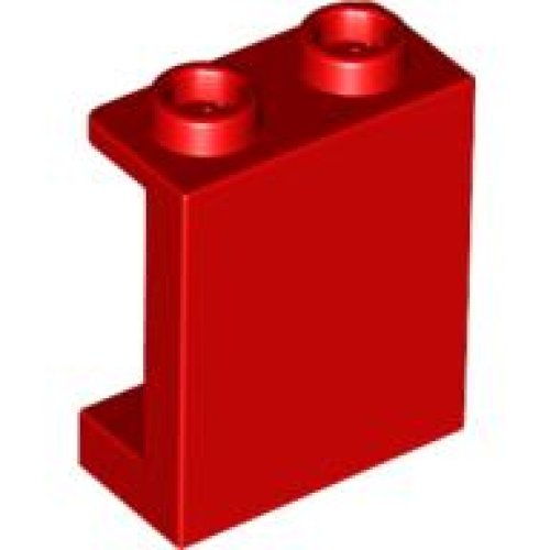 Деталь LEGO 87552 Panel 1 x 2 x 2 with Side Supports - Hollow Studs - Red