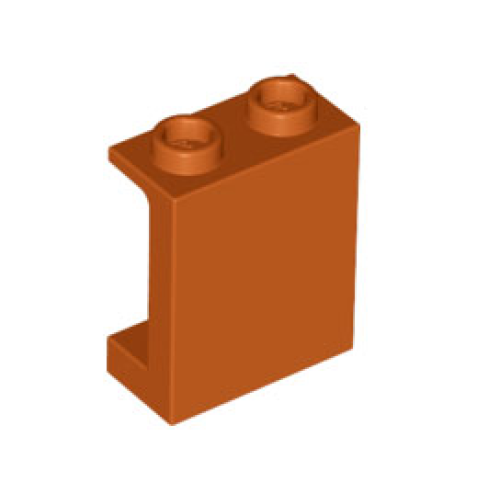 Деталь LEGO 87552 Panel 1 x 2 x 2 with Side Supports - Hollow Studs - Dark Orange