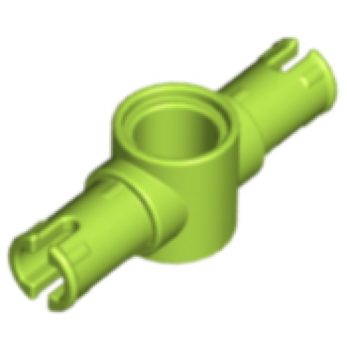 Деталь LEGO 87082 Technic, Pin 3L with Friction Ridges and Center Pin Hole - Lime