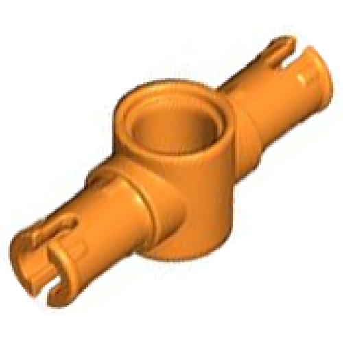 Деталь LEGO 87082 Technic, Pin 3L with Friction Ridges and Center Pin Hole - Orange