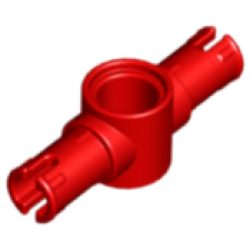 Technic, Pin 3L with Friction Ridges and Center Pin Hole - Red Technic, Pin 3L with Friction Ridges and Center Pin Hole - Red