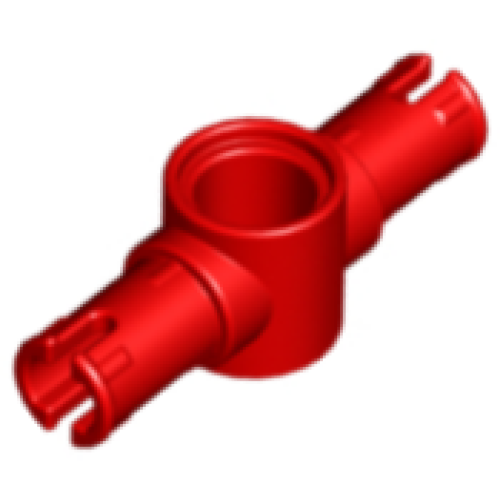 Деталь LEGO 87082 Technic, Pin 3L with Friction Ridges and Center Pin Hole - Red