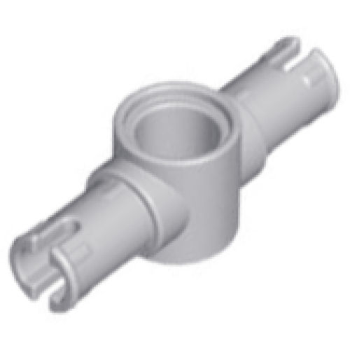 Деталь LEGO 87082 Technic, Pin 3L with Friction Ridges and Center Pin Hole - Light Bluish Gray