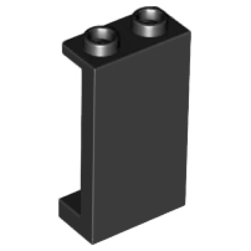Деталь LEGO 87544 Panel 1 x 2 x 3 with Side Supports - Hollow Studs - Black