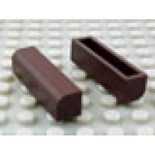 Деталь LEGO Mx1041C Modulex Tile 1 x 4 with Curved Edge - Mx Tile Brown