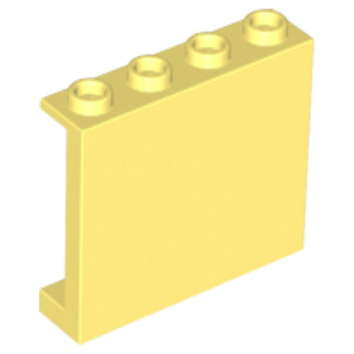 Деталь LEGO 60581 Panel 1 x 4 x 3 with Side Supports - Hollow Studs - Bright Light Yellow