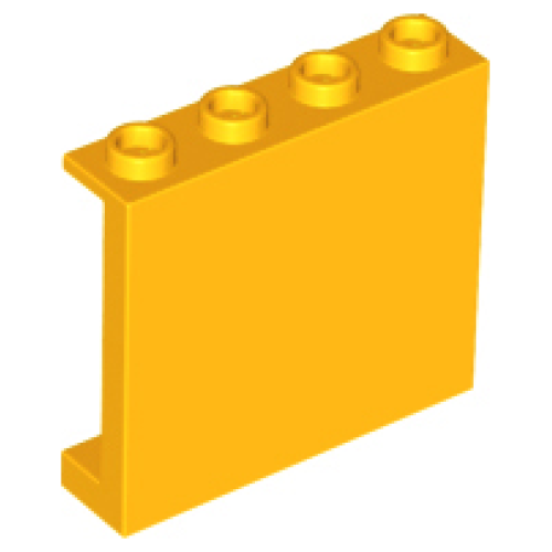 Деталь LEGO 60581 Panel 1 x 4 x 3 with Side Supports - Hollow Studs - Bright Light Orange