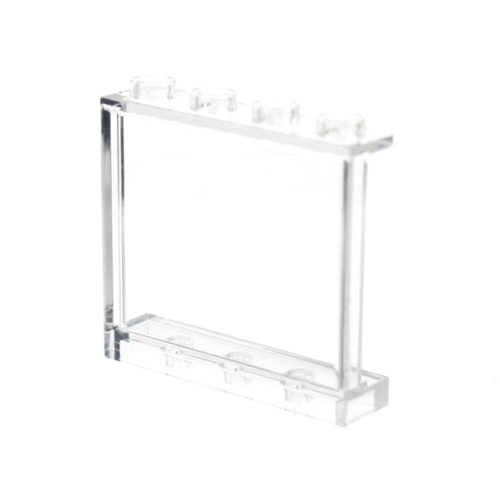 Деталь LEGO 60581 Panel 1 x 4 x 3 with Side Supports - Hollow Studs - Trans-Clear