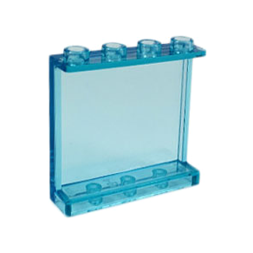 Деталь LEGO 60581 Panel 1 x 4 x 3 with Side Supports - Hollow Studs - Trans-Light Blue