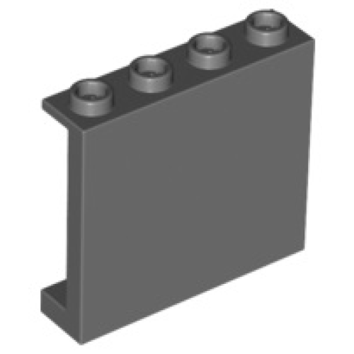Деталь LEGO 60581 Panel 1 x 4 x 3 with Side Supports - Hollow Studs - Dark Bluish Gray