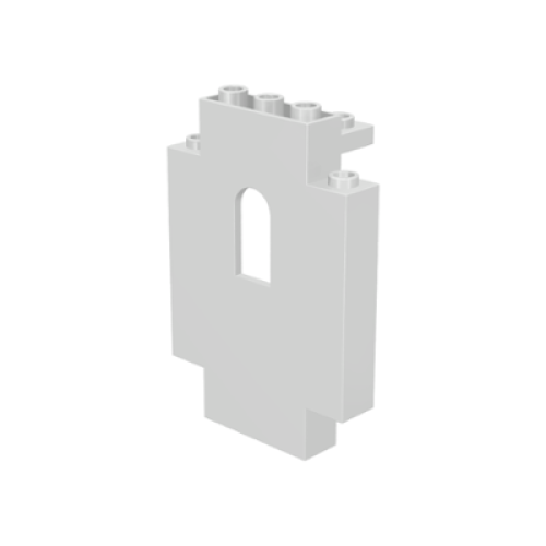 Деталь LEGO 4444 Panel 2 x 5 x 6 Wall with Window - White