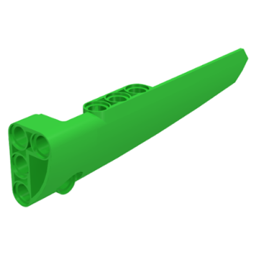 Деталь LEGO 64393 Technic, Panel Fairing # 6 Long Smooth, Side B - Bright Green